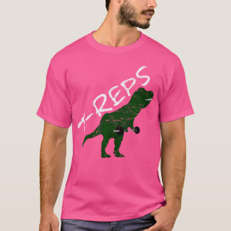T-Reps Distressed Weightlifting Bodybuilding T-Shirt