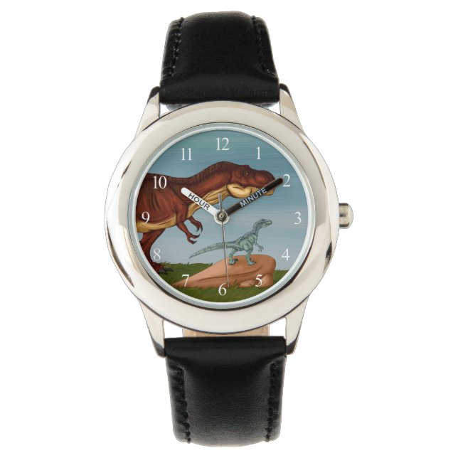 T-Rex and Velociraptor Watch (Front)