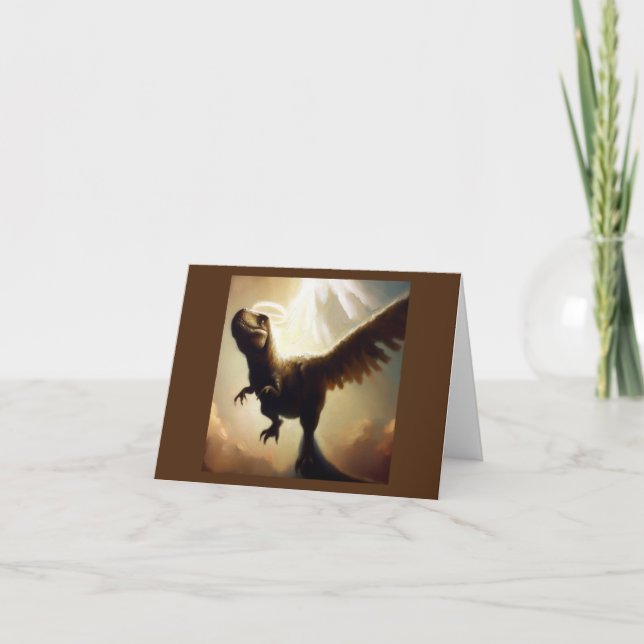 T Rex Angel Card (Front)