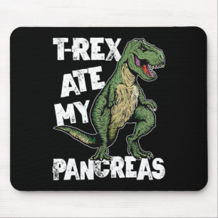T-rex Ate My Pancreas Dinosaur Fun Diabetes Awaren Mouse Mat
