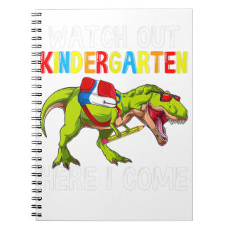 T Rex Back To School Kids Watch Out Kindergarten H Notebook