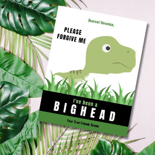T-Rex Big Head Apology Card