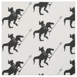 T-rex & bigfoot selfie fabric