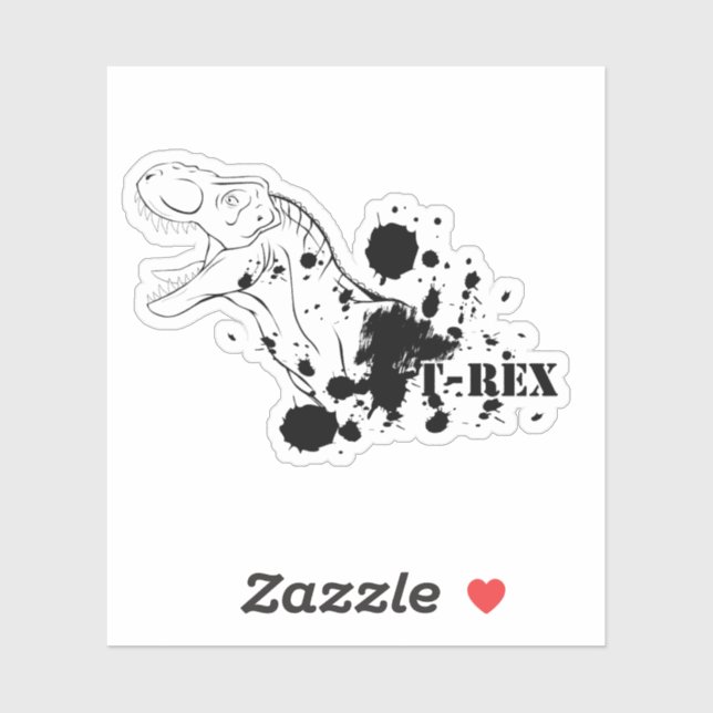 T-Rex (Black and White) (Sheet)