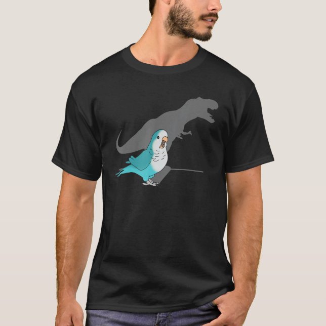 T-rex Blue Monk Parakeet, Funny Birb memes, Scream T-Shirt (Front)