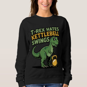 T-rex Bodybuilding Lifting Gym Lovers Dinosaur Ket Sweatshirt
