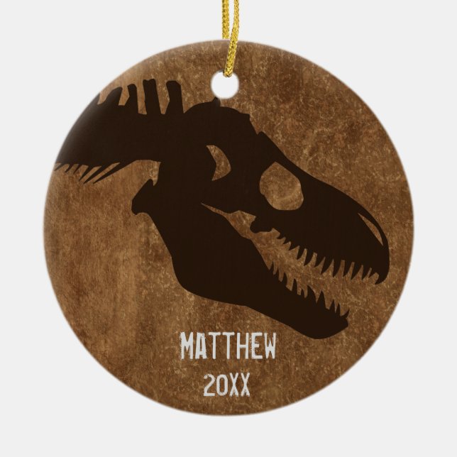 T-Rex Bones Personalised Ornament (Front)