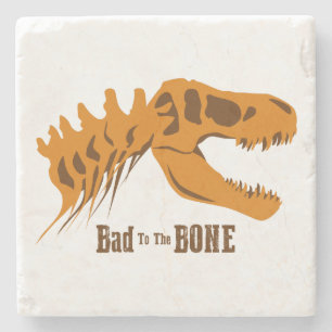 T-Rex Bones Stone Coaster