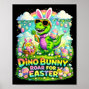 T-rex bunny costume easter outfit for boys and kid poster