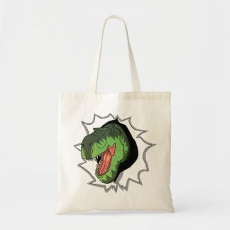 T-Rex busting out of Tote Bag