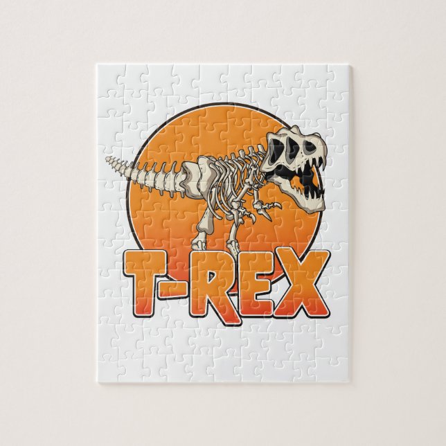 T-REX cartoon logo Jigsaw Puzzle (Vertical)