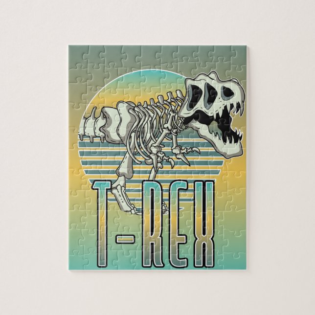 T-REX cartoon logo Jigsaw Puzzle (Vertical)