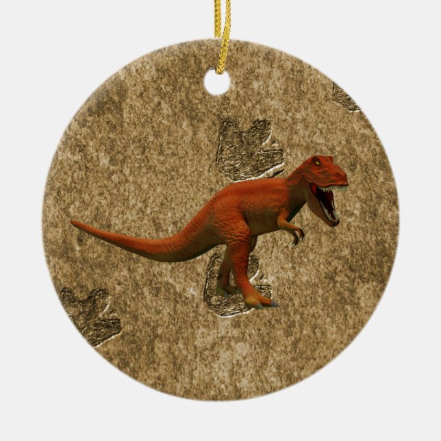 T Rex Ceramic Tree Decoration (Front)