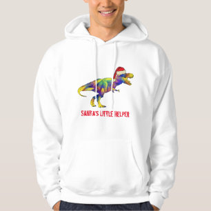 T-Rex Christmas Dinosaur Santa Quote Hoodie
