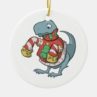 T. Rex Christmas Sweater Ornament