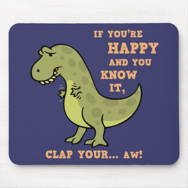 T-Rex Clap II Mouse Mat (Front)