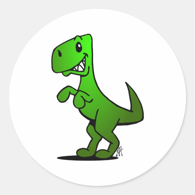 T-Rex Classic Round Sticker (Front)