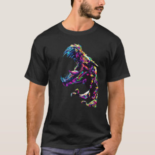 T Rex Colourful Tyrannosaurus Dinosaur Pop T-Shirt