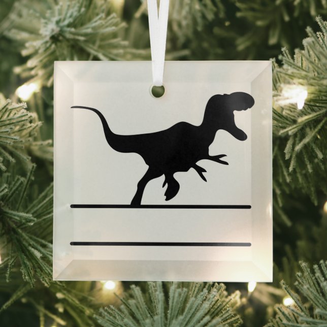 T-Rex Custom Glass Tree Decoration (Insitu)
