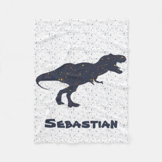 T-Rex Custom Name Fleece Blanket, Small