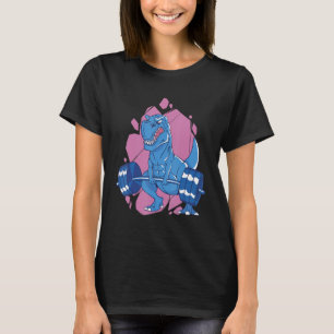 T rex Deadlifting Weightlifting Dino Dinosaur Gym  T-Shirt