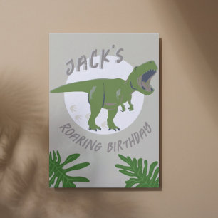 T-Rex Dinosaur Adventure Birthday Party Invitation