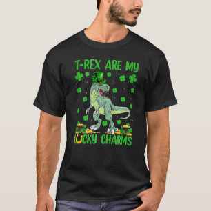 T Rex Dinosaur Are My Lucky Charms T Rex St Patric T-Shirt