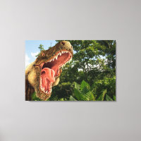 T Rex Dinosaur Art Wall Canvas