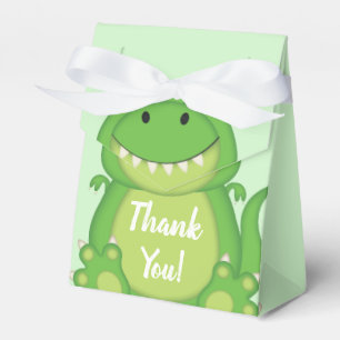T-Rex Dinosaur Baby Shower Green Favour Box