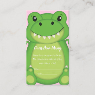 T-Rex Dinosaur Baby Shower Pink Enclosure Card