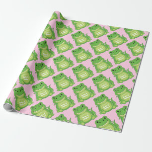 T-Rex Dinosaur Baby Shower Pink Wrapping Paper