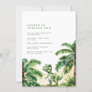 T-Rex Dinosaur Birthday Invitation