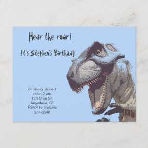T-Rex Dinosaur Birthday Invitation