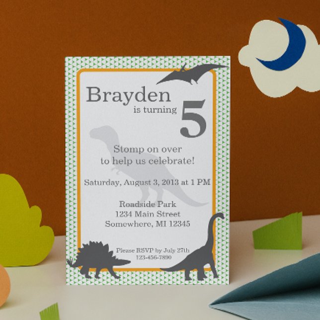 T-Rex Dinosaur Birthday Invitation (Creator Uploaded)