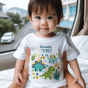 T rex Dinosaur Birthday Party  Baby T-Shirt