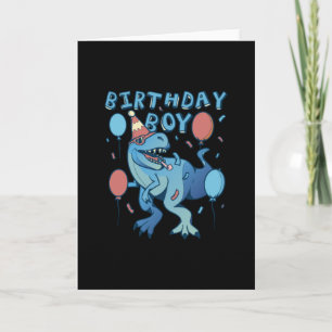 T-Rex Dinosaur Birthday Party Card