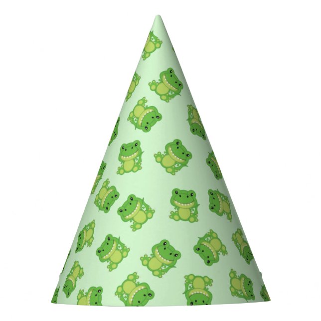 T-Rex Dinosaur Birthday Party Green Hat (Front)