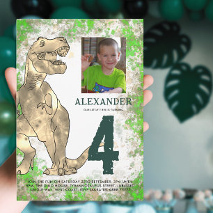 T-Rex Dinosaur Birthday Party Invitation