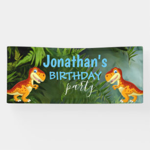 T REX Dinosaur Boy Banner