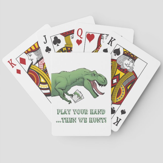 T-Rex Dinosaur Card Game Poker Playing Cards (Back)