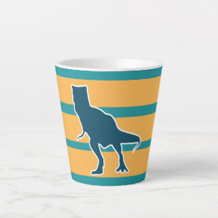 T-rex dinosaur cartoon for kids who love dinos latte mug