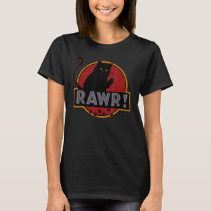 T-Rex Dinosaur Cat, Dad-dy Mum-my, Boy Girl Funny T-Shirt