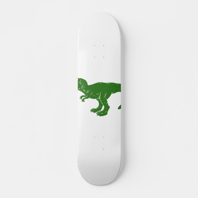 T rex dinosaur - Choose background color Skateboard (Front)