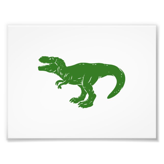 T rex dinosaur - Choose background colour Photo Print (Front)