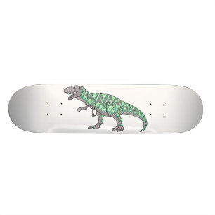 T-Rex Dinosaur Doodle Illustrated Art Skateboard