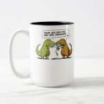 T-Rex Dinosaur Dude Did You Eat The Last Unicorn Two-Tone Coffee Mug<br><div class="desc">T-Rex Dinosaur Dude Did You Eat The Last Unicorn design for dinosaur lovers.</div>