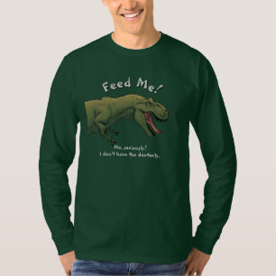 T-Rex Dinosaur Feed Me Men's long sleeve shirt