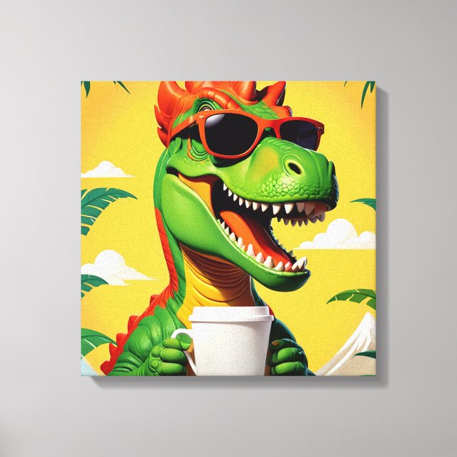 T-Rex Dinosaur Funny  Canvas Print (Front)