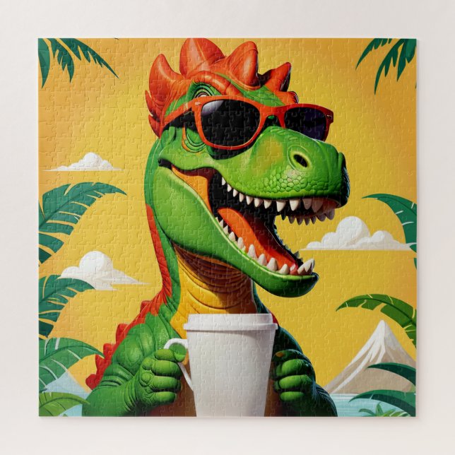 T-Rex Dinosaur Funny  Jigsaw Puzzle (Vertical)