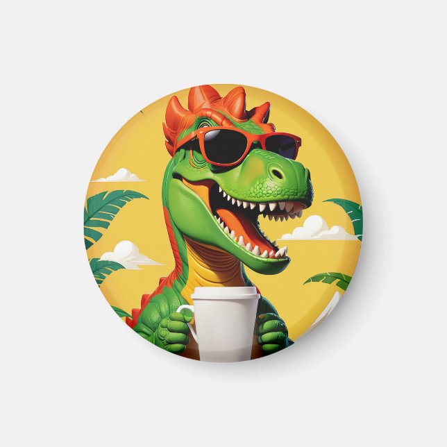 T-Rex Dinosaur Funny  Magnet (Front)